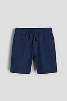 Linen-blend Pull-on Shorts