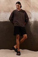 Loose-Fit Sheer Polo Shirt