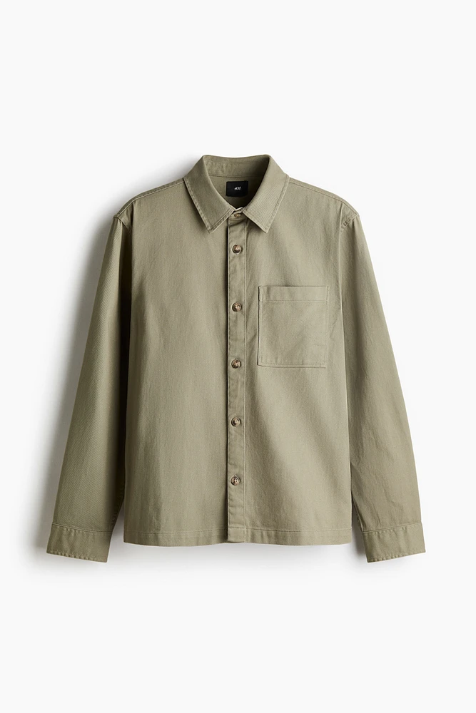 Regular Fit Cotton twill overshirt