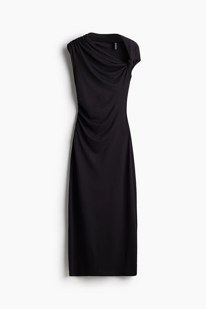 Twist-Detail One-Shoulder Dress