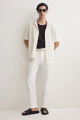 Regular-Fit Textured-Knit Resort Shirt