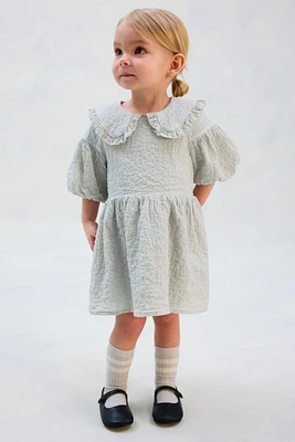 Robe en coton avec manches bouffantes