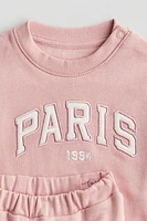 2-piece Set with Text Motif