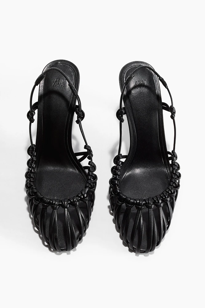 Heeled Slingbacks with Knots