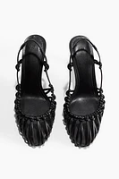 Heeled Slingbacks with Knots