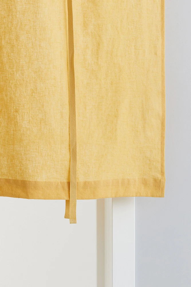 Linen-blend Roll-up Curtain