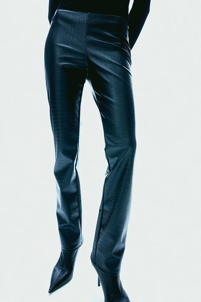 Straight Coated Pants