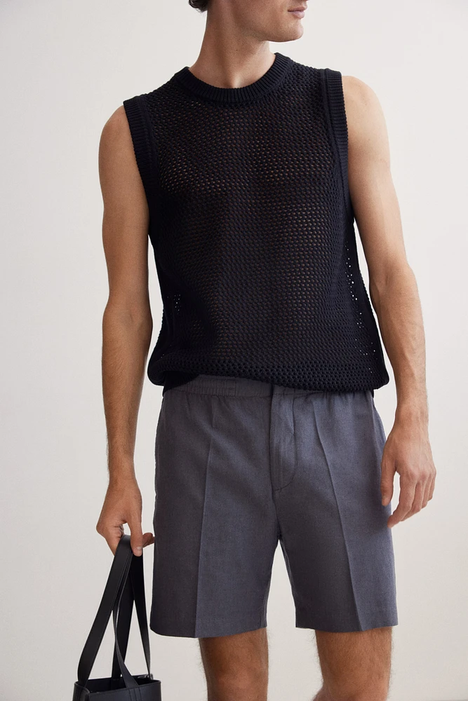 Regular-Fit Linen-Blend Shorts