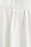 Pintuck-Detail Dress with Flared Skirt