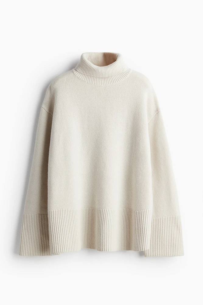 Cashmere-Blend Turtleneck Sweater