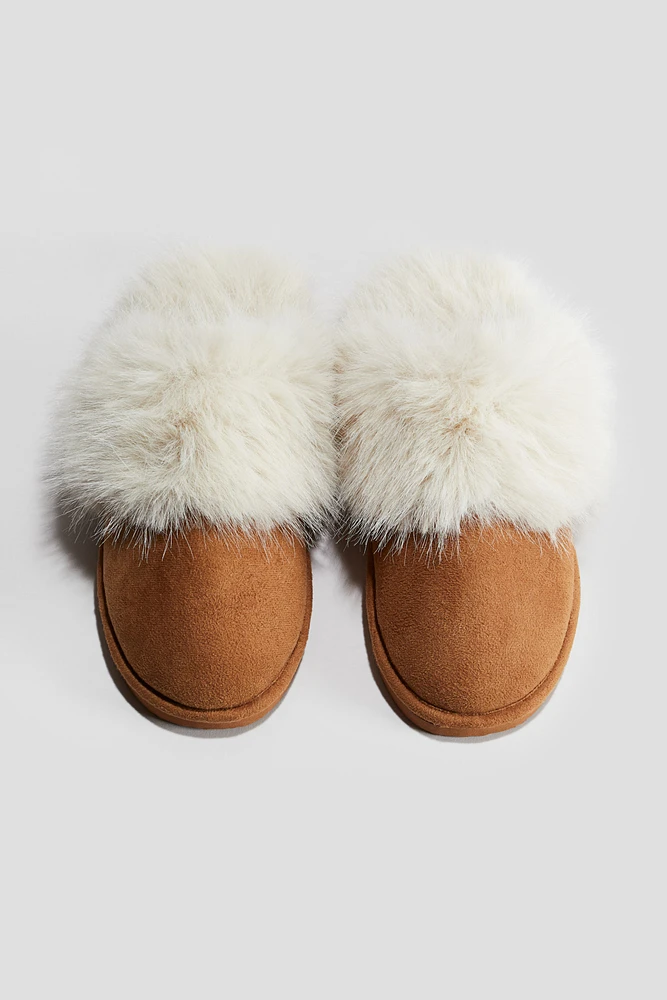 Fluffy-Lined Slippers