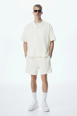 Loose-Fit Mesh Resort Shirt