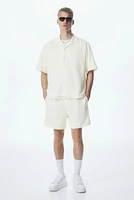 Chemise ample en filet avec col cubain
