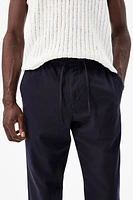 Regular-Fit Linen-Blend Pants