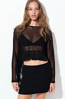 Linen-Blend Mini Skort