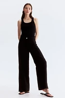 Linen-Blend Pants