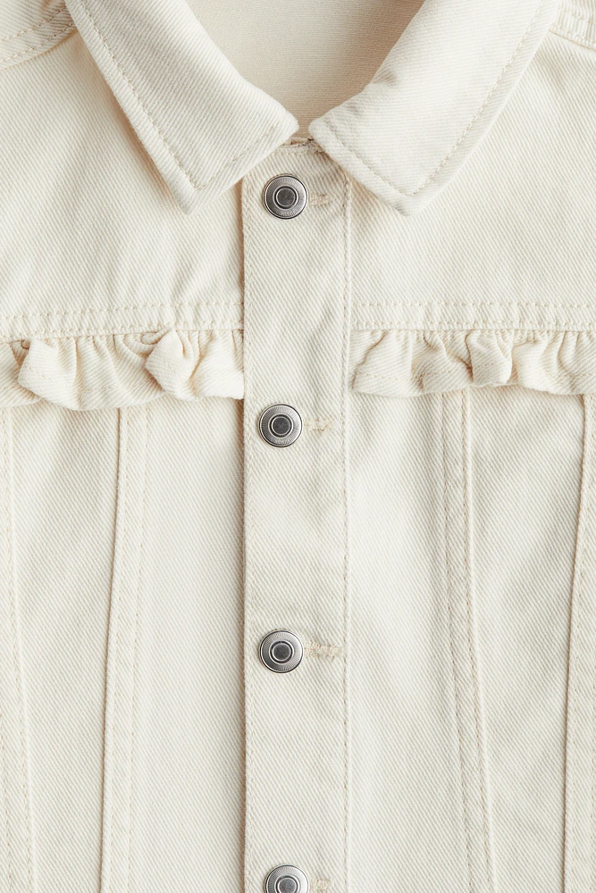 Ruffle-Trimmed Twill Jacket