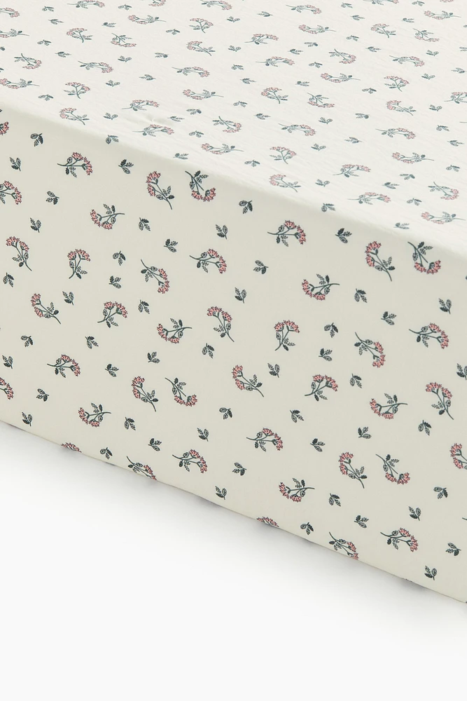 Patterned Cotton Fitted Sheet