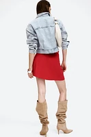 Flared Fine-Knit Skirt