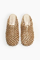 Knotted Leather Mules