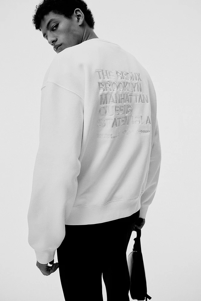 Loose Fit Printed Sweatshirt