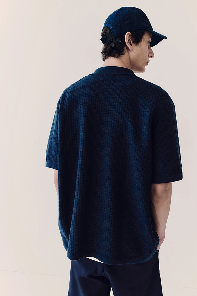 Regular Fit Rib-knit Polo Shirt