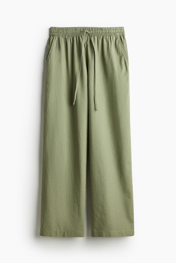 Linen-blend Pants