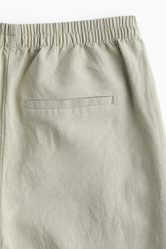 Linen-Blend Pants