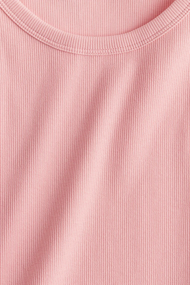 Cropped Ribbed Tank Top