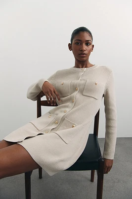 Pocket-Front Knit Dress