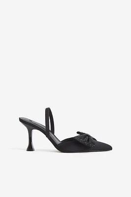 Bow-detail Slingbacks