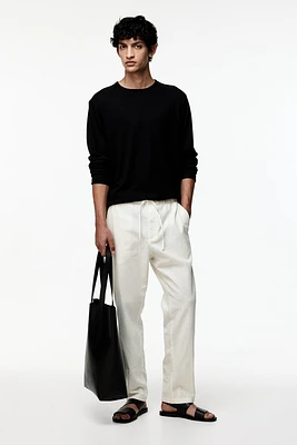 Regular Fit Linen-blend Pants