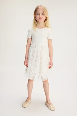 Dress with Tulle Skirt