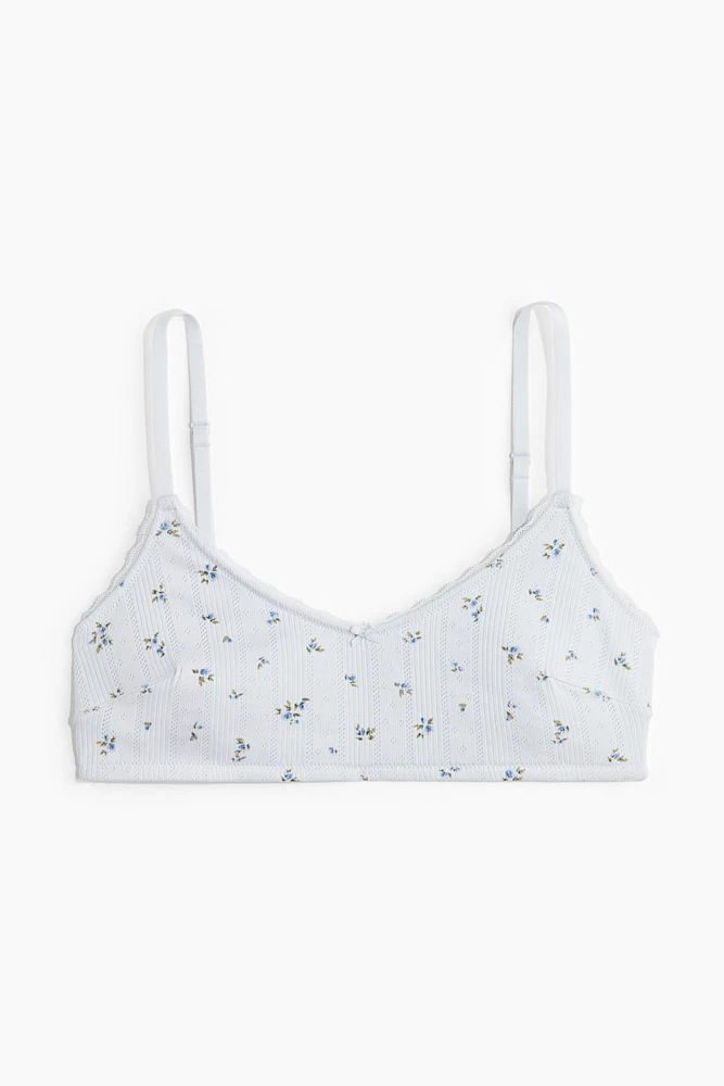 Padded Soft-Cup Pointelle Bra