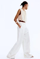 Draped cropped top