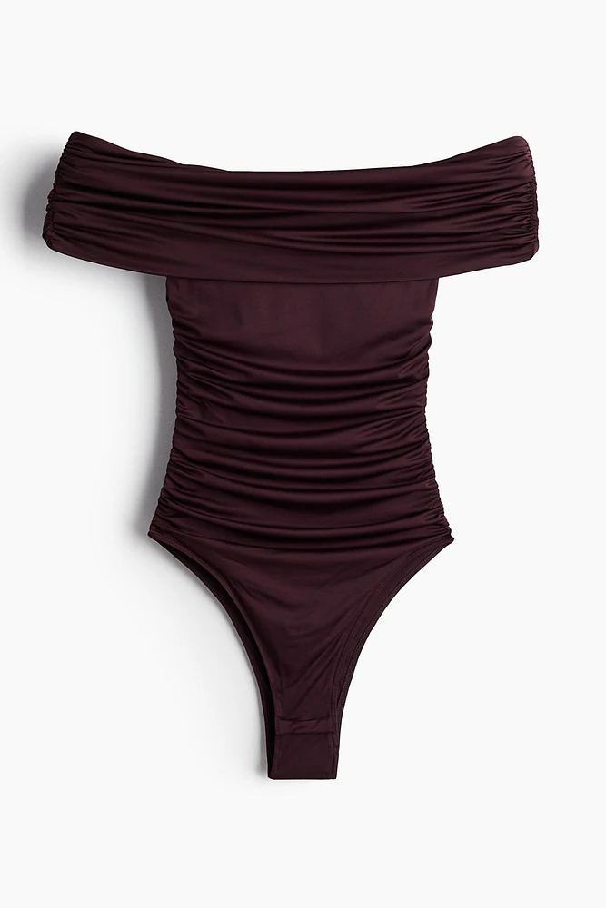 Gathered Off-the-Shoulder Bodysuit
