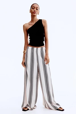 Wide-Leg Pull-On Pants