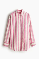 Oversized Linen-Blend Shirt