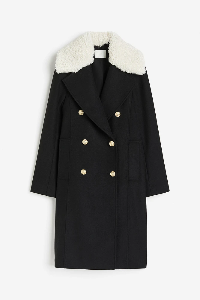 Coat with Detachable Collar