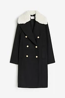 Coat with Detachable Collar