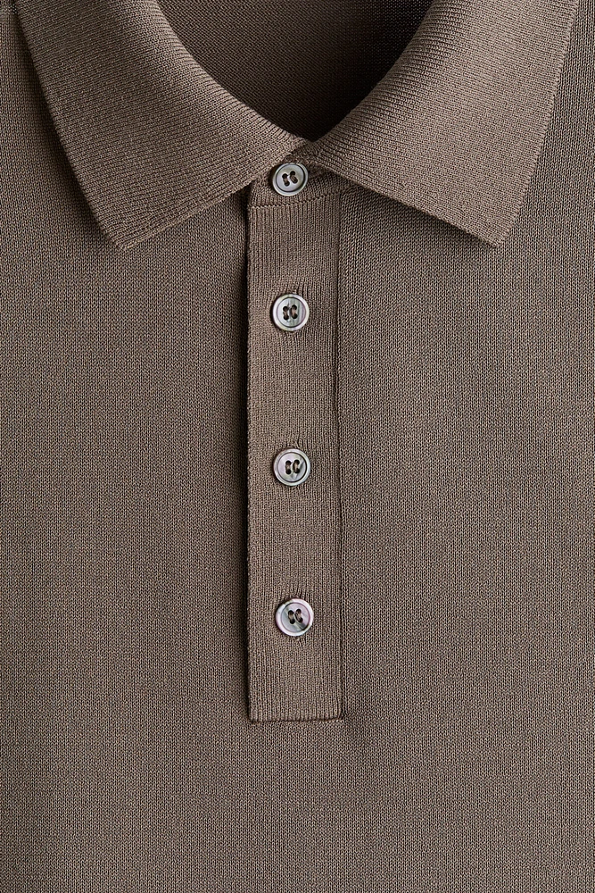 Polo classique en tricot fin