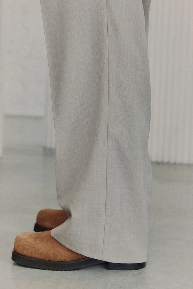 Wool-Blend Suit Pants