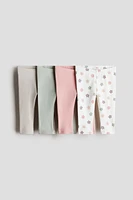Lot de 4 leggings en jersey coton