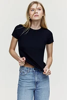 Ribbed Modal-blend T-shirt