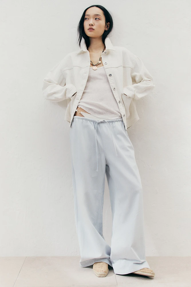 Denim Drawstring Pants