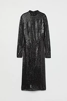 Calf-length Sequined Dress