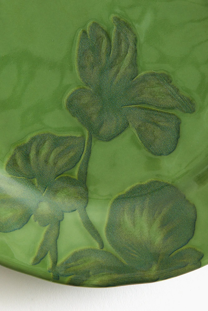 Patterned Stoneware Medium-Sized Plate