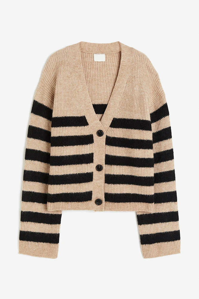 Oversized Rib-knit Cardigan