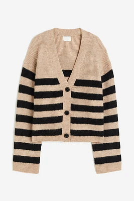 Oversized Rib-knit Cardigan