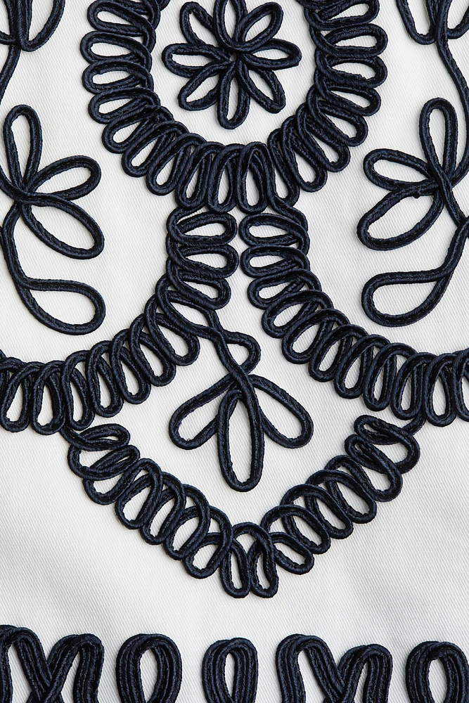 Embroidered Shift Dress